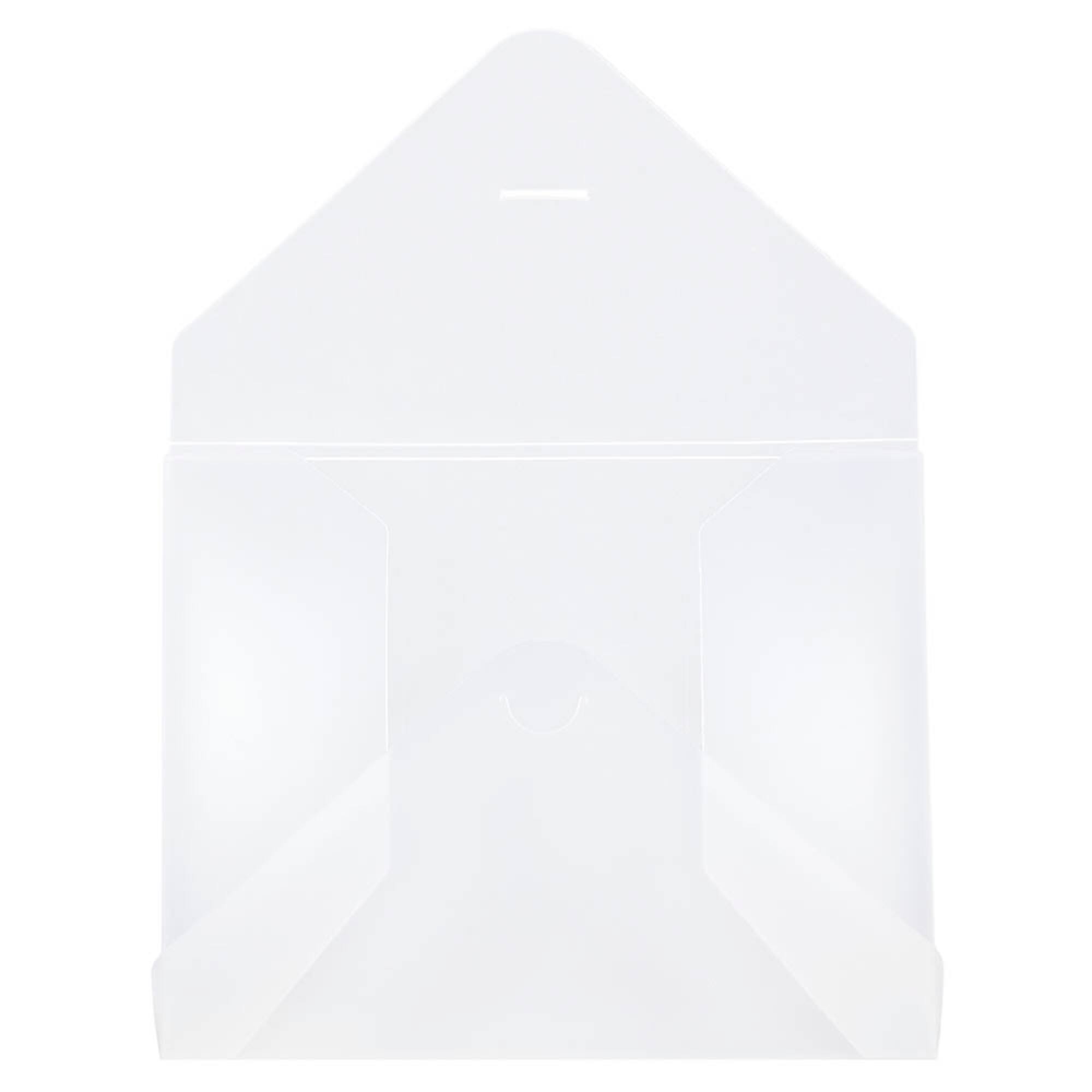 JAM Paper 9.5" x 11.87" Clear Frost Tuck Flap Closure Plastic Envelope